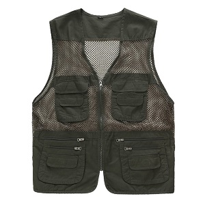 10. Men's outdoor Multi-functional Multi-pocket mesh Fishing Vest